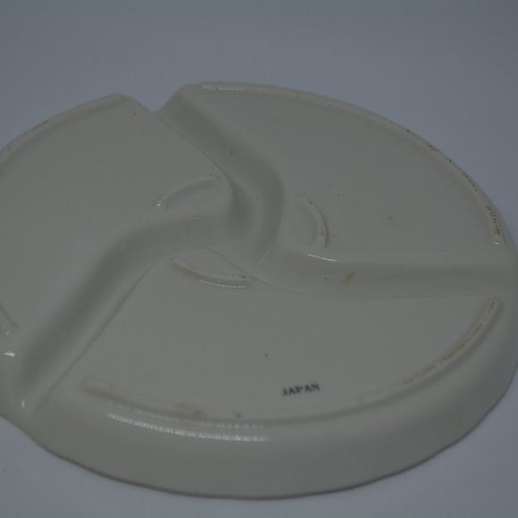 Merry Christmas Tree Ceramic Sectioned Bon Bon Serving Dish Jay Import Co Japan - Picture 5 of 7